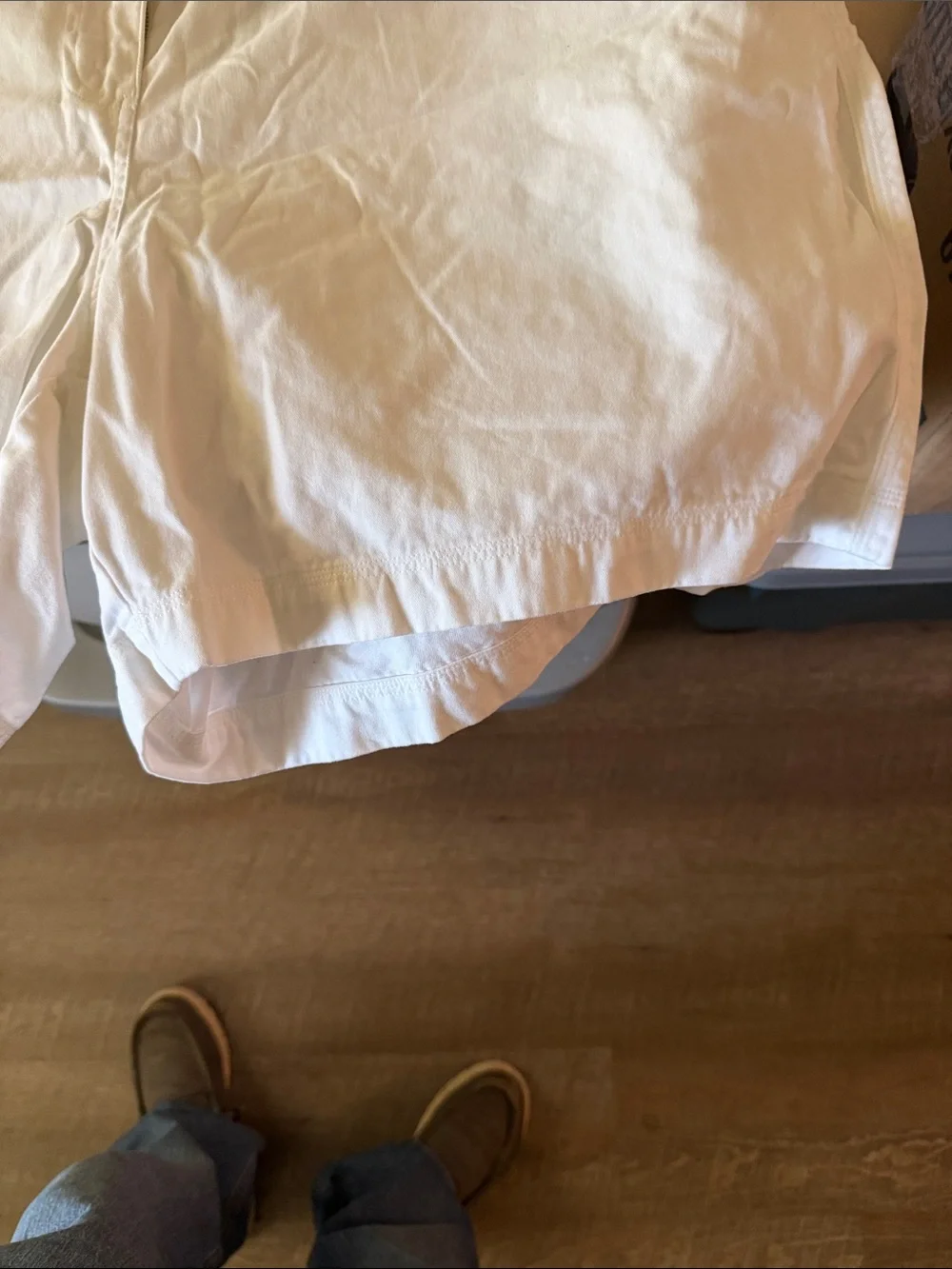 Ralph Lauren Lauren White Shorts with Pastel Plaid Waistband